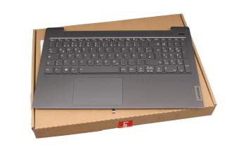 ET1K7000200 original Lenovo clavier incl. topcase DE (allemand) gris/gris avec rétro-éclairage