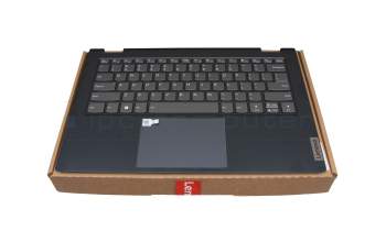 ET375000200 original Lenovo clavier incl. topcase US (anglais) gris/bleu avec rétro-éclairage