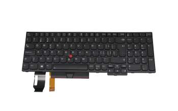 FU5372BL2 original Lenovo clavier CH (suisse) noir/noir avec rétro-éclairage et mouse stick