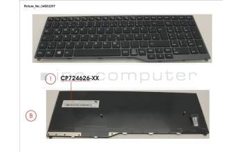 Fujitsu FUJ:CP724626-XX KEYBOARD 10KEY BLACK W/O TS GERMAN