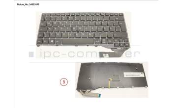 Fujitsu FUJ:CP732972-XX KEYBOARD BLACK W/ TS GERMAN