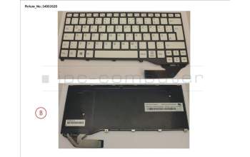 Fujitsu FUJ:CP732995-XX KEYBOARD WHITE W/O TS GERMAN