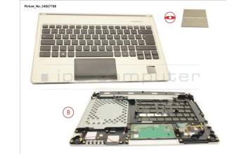 Fujitsu FUJ:CP755427-XX UPPER ASSY INCL. KEYBOARD SWISS