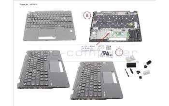 Fujitsu FUJ:CP776773-XX UPPER ASSY INCL. KEYB FRANCE W/FP(ALT)