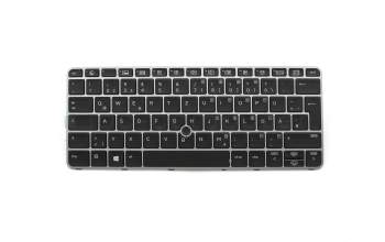 HPM14N3 original HP clavier DE (allemand) noir/argent mat avec rétro-éclairage et mouse stick