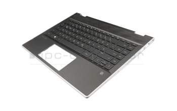 HPM17K13D0J4421 original HP clavier incl. topcase DE (allemand) noir/noir avec rétro-éclairage