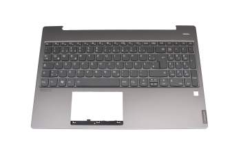 HQ20720475000 original Lenovo clavier incl. topcase DE (allemand) gris/gris avec rétro-éclairage