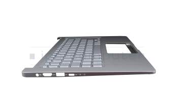 HQ207206740000 original Asus clavier incl. topcase DE (allemand) argent/argent avec rétro-éclairage