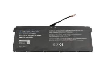 IPC-Computer batterie 11.25V (Type AP19B8K) compatible avec Acer 3INP5/82/70 à 42Wh