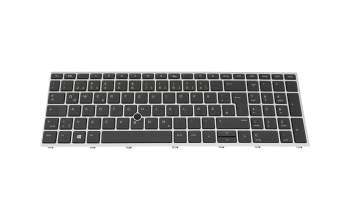 L00741-041 original HP clavier DE (allemand) noir/argent avec rétro-éclairage et mouse stick (with Pointing-Stick)