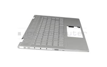 L15909-041 original HP clavier incl. topcase DE (allemand) argent/argent avec rétro-éclairage