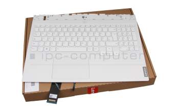 L1CZ154003N original Lenovo clavier incl. topcase DE (allemand) blanc/blanc avec rétro-éclairage