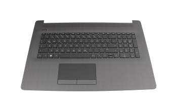 L20192-041 original HP clavier incl. topcase DE (allemand) noir/noir (avec PTP/pour DVD, structure de surface « noir brossé »)