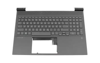 M75757-041 original HP clavier incl. topcase DE (allemand) noir/noir avec rétro-éclairage (carte graphique RTX)