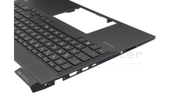 M75757-041 original HP clavier incl. topcase DE (allemand) noir/noir avec rétro-éclairage (carte graphique RTX)