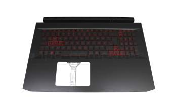 NSK-RAQABC 0G original Acer clavier incl. topcase DE (allemand) noir/rouge/noir avec rétro-éclairage