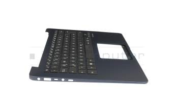 NSK-WBFBW 0G original Asus clavier incl. topcase DE (allemand) noir/bleu avec rétro-éclairage