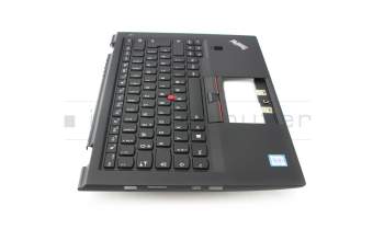 NSK-Z82BW 0G original Lenovo clavier incl. topcase DE (allemand) noir/noir avec rétro-éclairage et mouse stick