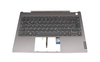 PD4SB-GR original Lenovo clavier incl. topcase DE (allemand) gris/gris avec rétro-éclairage