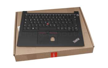 PK131D53A11 original Lenovo clavier incl. topcase DE (allemand) noir/noir avec mouse stick sans rétroéclairage