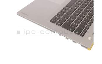 PM4CB-GE original Lenovo clavier incl. topcase DE (allemand) noir/argent avec rétro-éclairage bord argenté