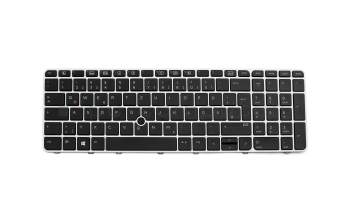 SG-81100-2DA original LiteOn clavier DE (allemand) noir/argent mat avec rétro-éclairage et mouse stick