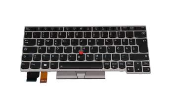 SG-A4230-2DA original Lenovo clavier DE (allemand) noir/argent avec rétro-éclairage et mouse stick