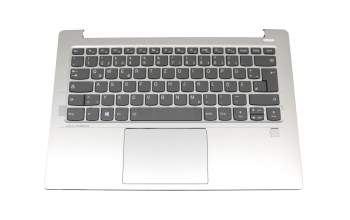 SN20Q40661 original Lenovo clavier incl. topcase DE (allemand) gris/argent avec rétro-éclairage (fingerprint)