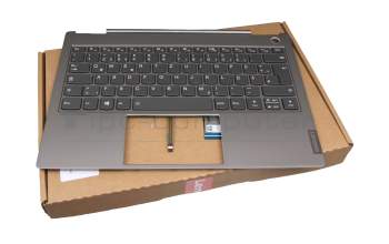 SN20U63445 original Lenovo clavier incl. topcase DE (allemand) gris/gris avec rétro-éclairage