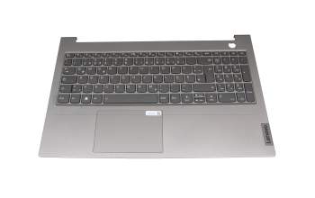 SN20Z3867 original Lenovo clavier incl. topcase DE (allemand) argent/gris avec rétro-éclairage