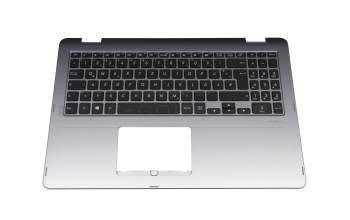 SN6572BLSG-89510-2DA original Asus clavier incl. topcase DE (allemand) noir/gris avec rétro-éclairage