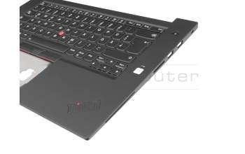 SN8381BL2 original Lenovo clavier incl. topcase DE (allemand) noir/noir avec rétro-éclairage et mouse stick b-stock