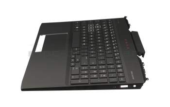 SP5CD8279 original HP clavier incl. topcase DE (allemand) noir/noir avec rétro-éclairage