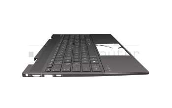 TD15FR original HP clavier incl. topcase DE (allemand) noir/noir avec rétro-éclairage (Nightfall Black)