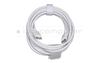 USB-C câble de données / charge blanc 1,80m (USB 2.0 Type C to C; 20V 3.3A) pour Huawei MateBook X Pro (2019)