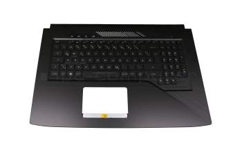 V170146DK1 original Sunrex clavier incl. topcase DE (allemand) noir/noir avec rétro-éclairage (RGB Backlight)