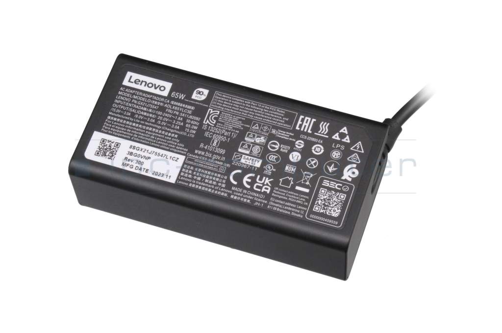 Original 65W Lenovo IdeaPad 3 15ADA05 81W1 AC Adaptateur Chargeur