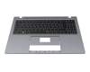 02SKDNS161DLYD00 original Medion clavier incl. topcase DE (allemand) noir/gris avec rétro-éclairage