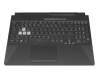 04060-01200300 original Asus clavier incl. topcase DE (allemand) noir/transparent/noir avec rétro-éclairage