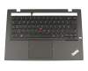 04X6537 original Lenovo clavier incl. topcase DE (allemand) noir/noir avec rétro-éclairage et mouse stick