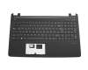 0KN0-1B1GE51 original Medion clavier incl. topcase DE (allemand) noir/noir y compris les flèches rouges WASD