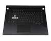 0KN1-8T2GE11 original Asus clavier incl. topcase DE (allemand) noir/transparent/noir avec rétro-éclairage