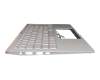 0KN1-A6GE13 R1.0 original Asus clavier incl. topcase DE (allemand) blanc/argent avec rétro-éclairage