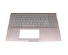 0KNB0-563KGE00 original Asus clavier incl. topcase DE (allemand) argent/rose avec rétro-éclairage