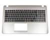 0KNB0-610TGE00 original Asus clavier incl. topcase DE (allemand) noir/argent pour emplacements ODD