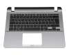 0KNB0-F126GE00 original Asus clavier incl. topcase DE (allemand) noir/argent