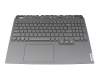 0N7K original Lenovo clavier incl. topcase US (anglais) gris/gris avec rétro-éclairage