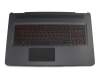 862973-041 original HP clavier incl. topcase DE (allemand) noir/noir avec rétro-éclairage