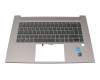 M74258-041 original HP clavier incl. topcase DE (allemand) noir/gris avec rétro-éclairage