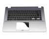 13K8GG02AP0601 original Asus clavier incl. topcase DE (allemand) noir/argent